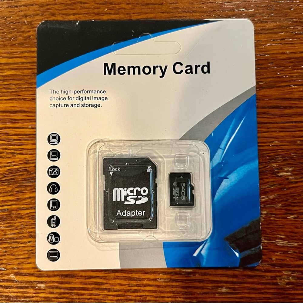 Micro SD 64 GB Memory Card and Adapter